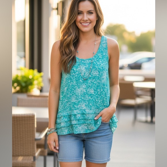 Old Navy Tops - Turquoise Flowy Tank Top